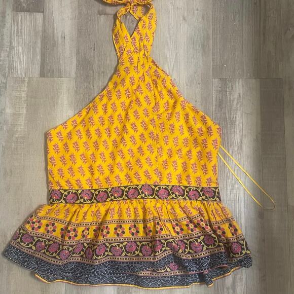 NWT J Crew Halter peplum top in sunny block print size Large - Picture 12 of 15